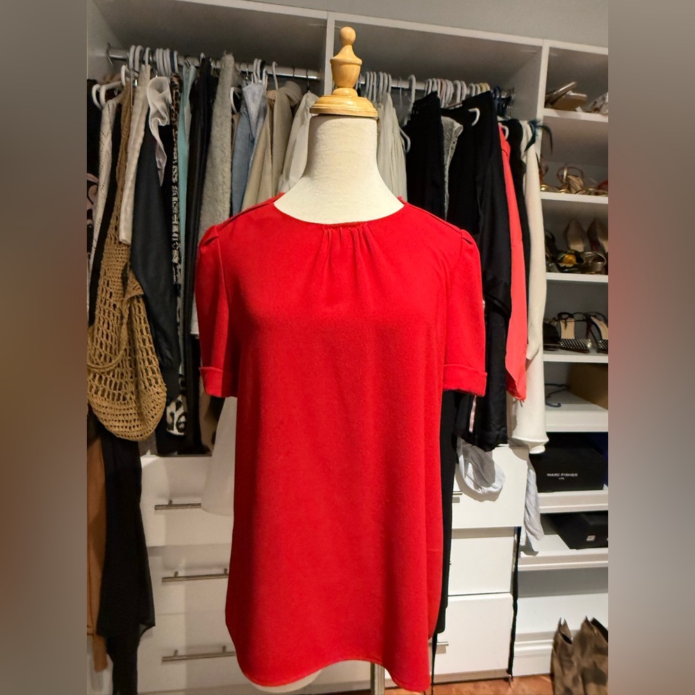 Zara Vibrant Red Top